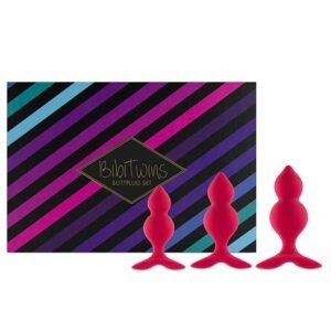 FeelzToys - Bibi Twin Butt Plug Set 3 st. Roze