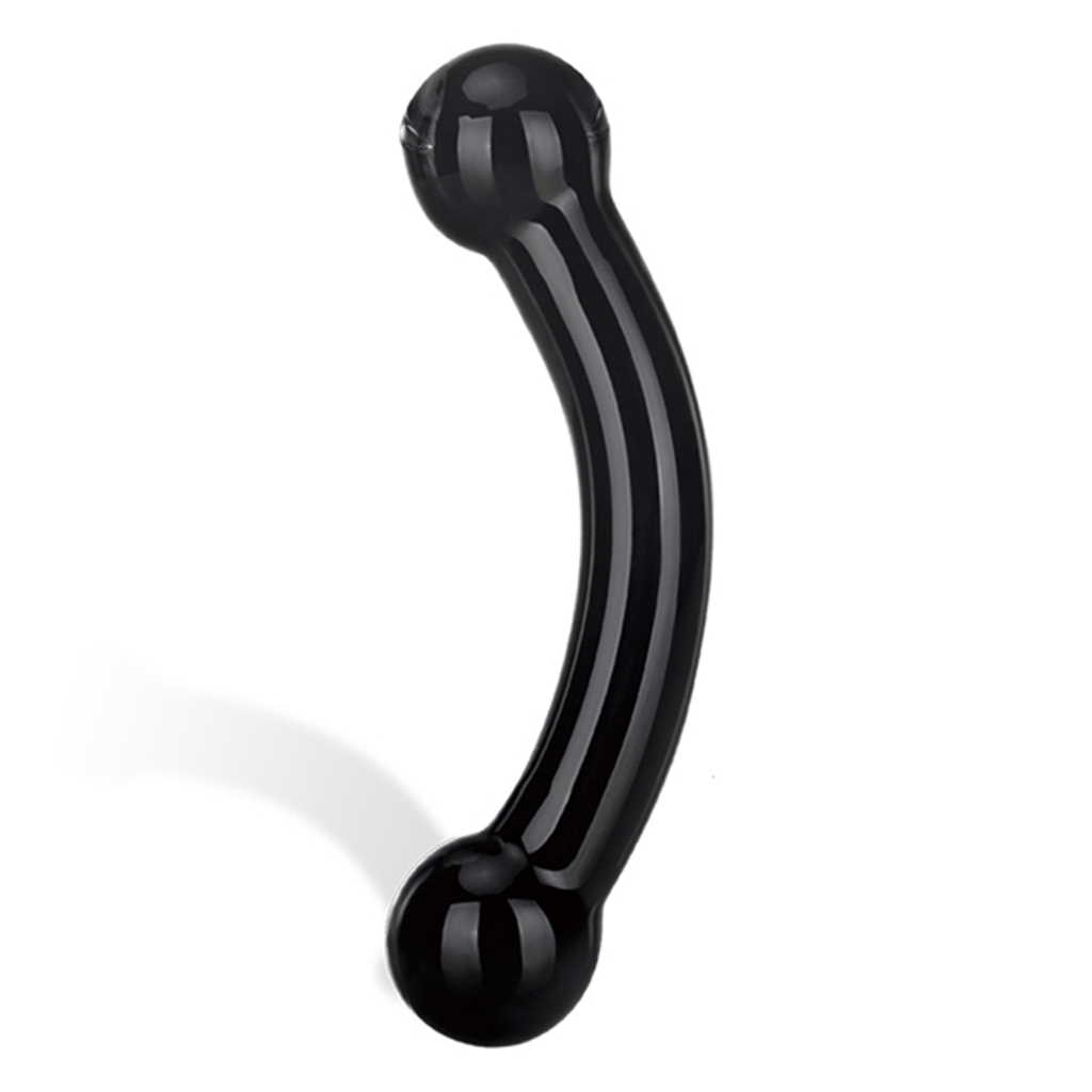 Gläs – Double Bull Black Glazen Dildo