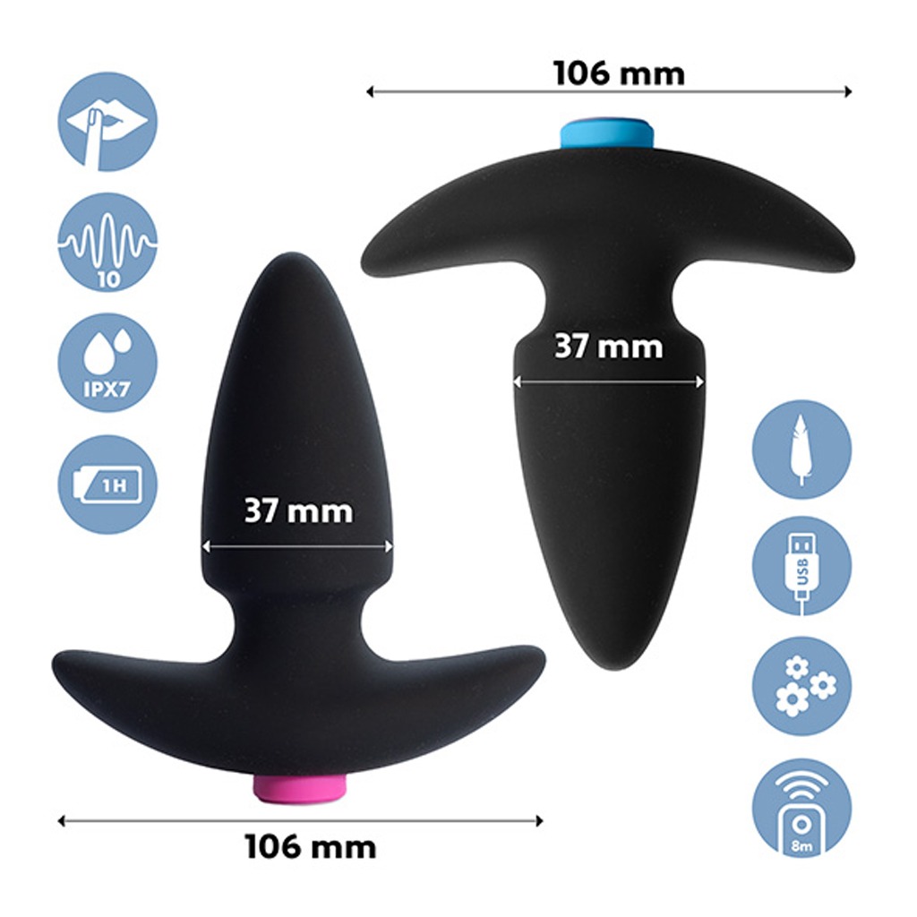 feelztoys funkybutts buttplug set voor twee