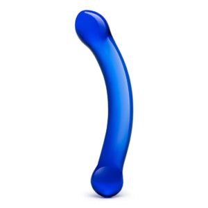 Gläs - Curved G-spot Dildo Blauw