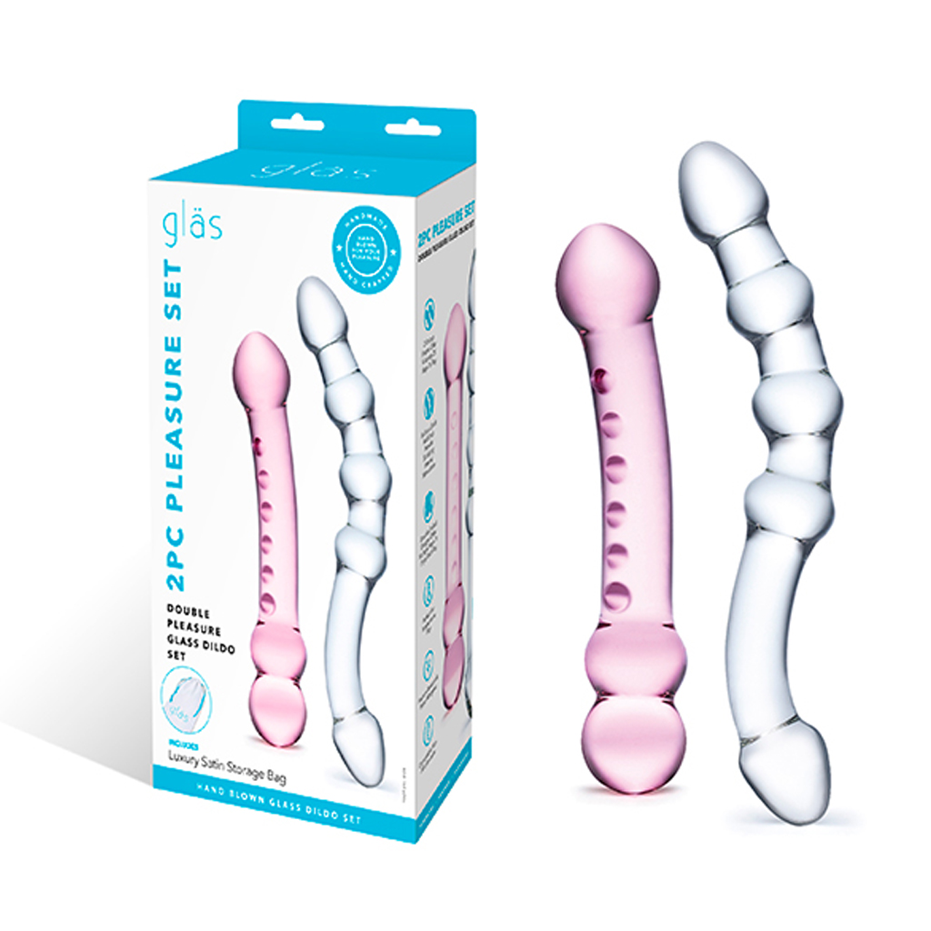 verpakking glas dildo set