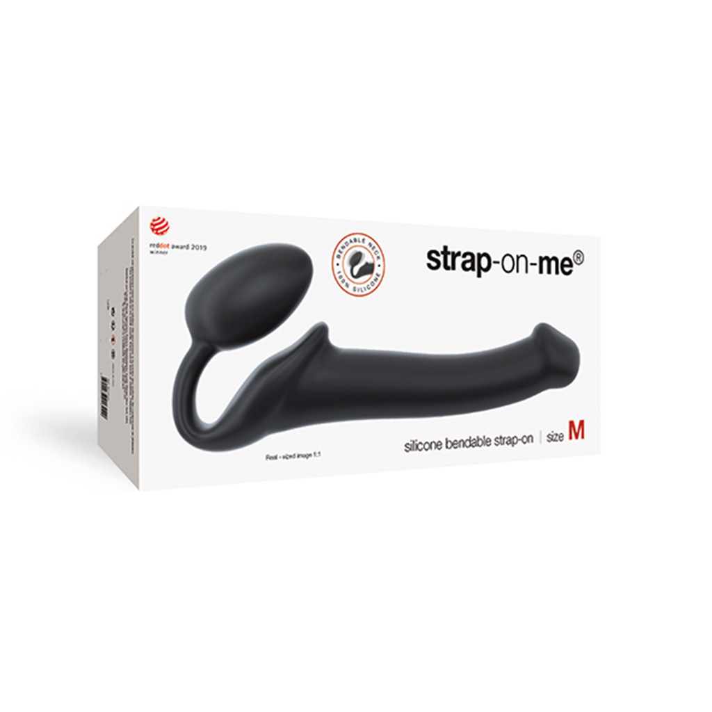 strapless voorbind dildo zwart maat m