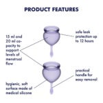 Satisfyer - Feel Good Menstruatie Cup Set Lila info