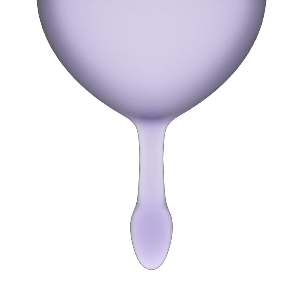 Satisfyer - Feel Good Menstruatie Cup Set Lila gebruik