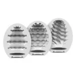 Satisfyer - Masturbatie Ei Set - 3 Stuks textuur