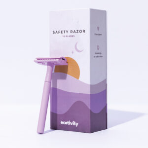 Ecotivity safety razor scheermesje paars