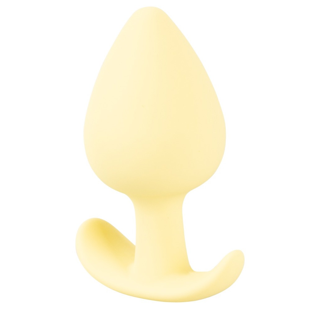 Cuties klassieke buttplug geel zijkant