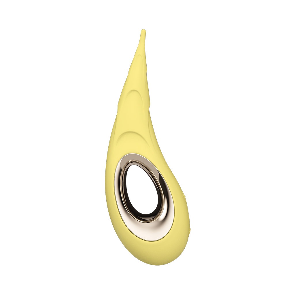 LELO DOT Cruise Lemon geel pin point vibrator do zijkant