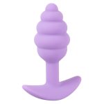 Cuties geribbelde buttplug lila zijkant