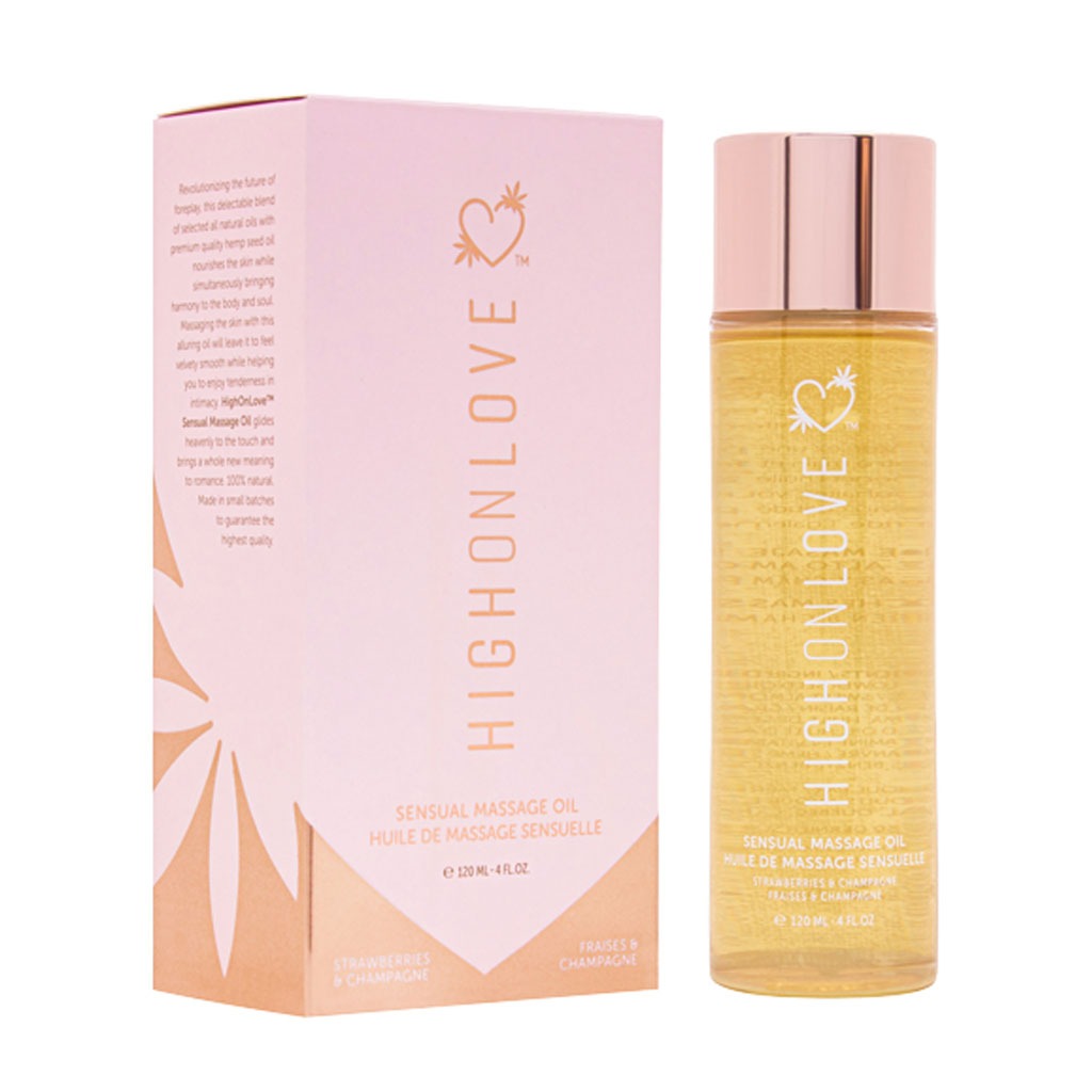 HighonLove – Massage Olie Aardbei & Champagne