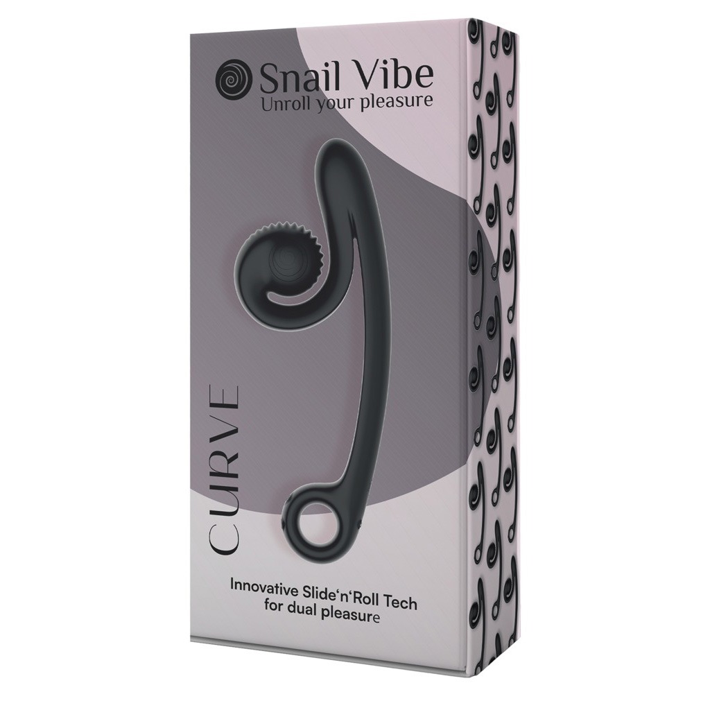 snail vibe curve zwart vibrator doos