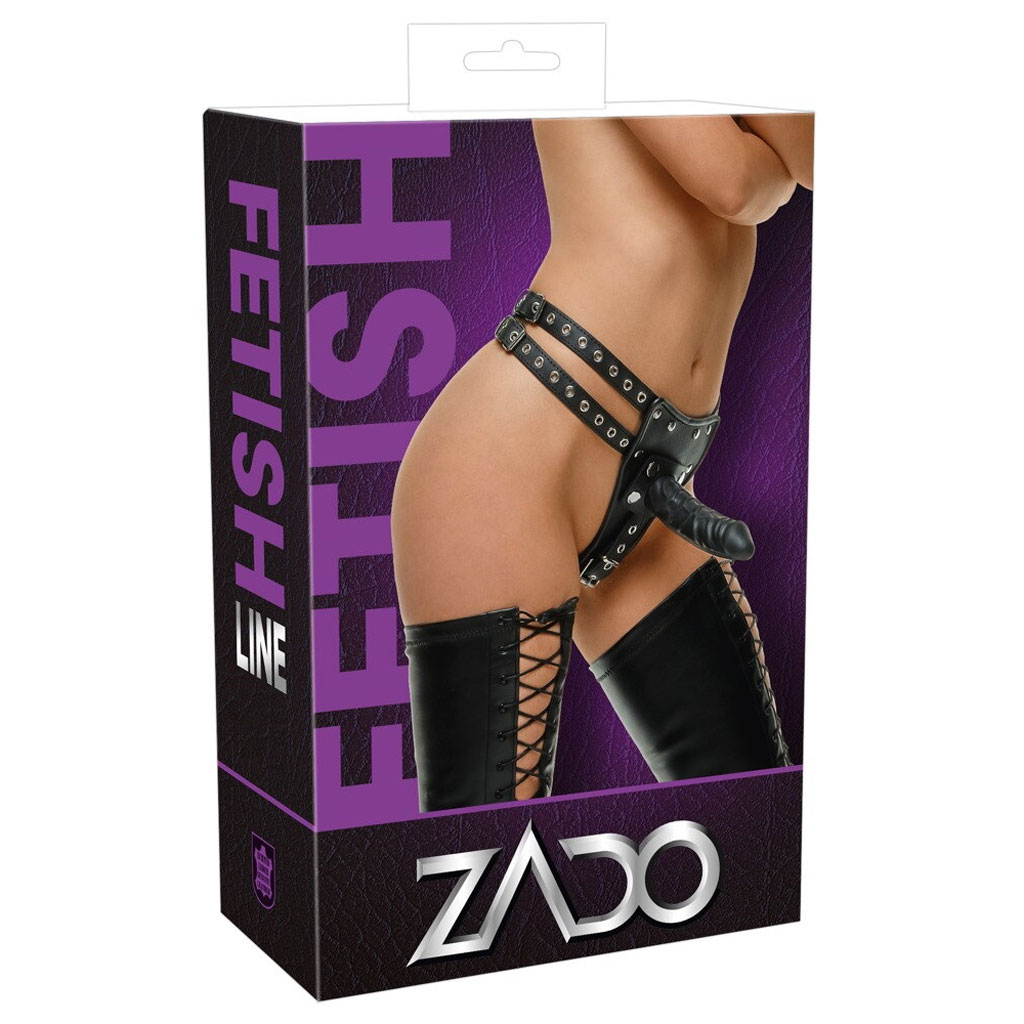 Zado - Leren String met 3 Dildo's doosje