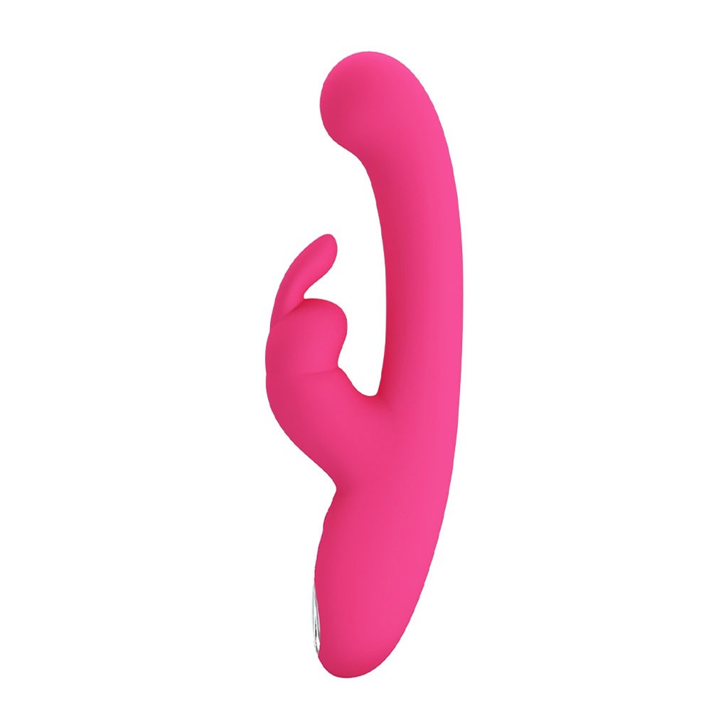 Pretty Love - Lamar Rabbit Vibrator met Digitaal Led Display - Roze zijkant