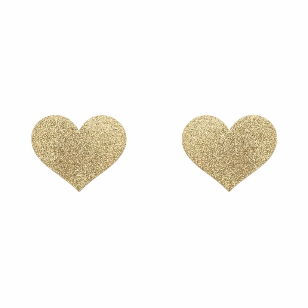 Bijoux Indiscrets - Flash Heart Tepelstickers Goud kopen
