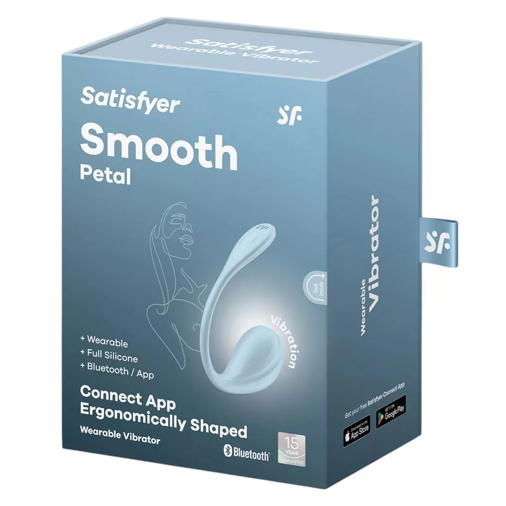 Satisfyer - Smooth Petal Vibratie Ei Lichtblauw doosje