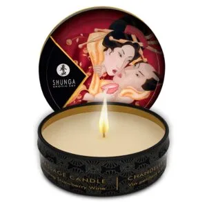 massage kaars met aardbeien geur