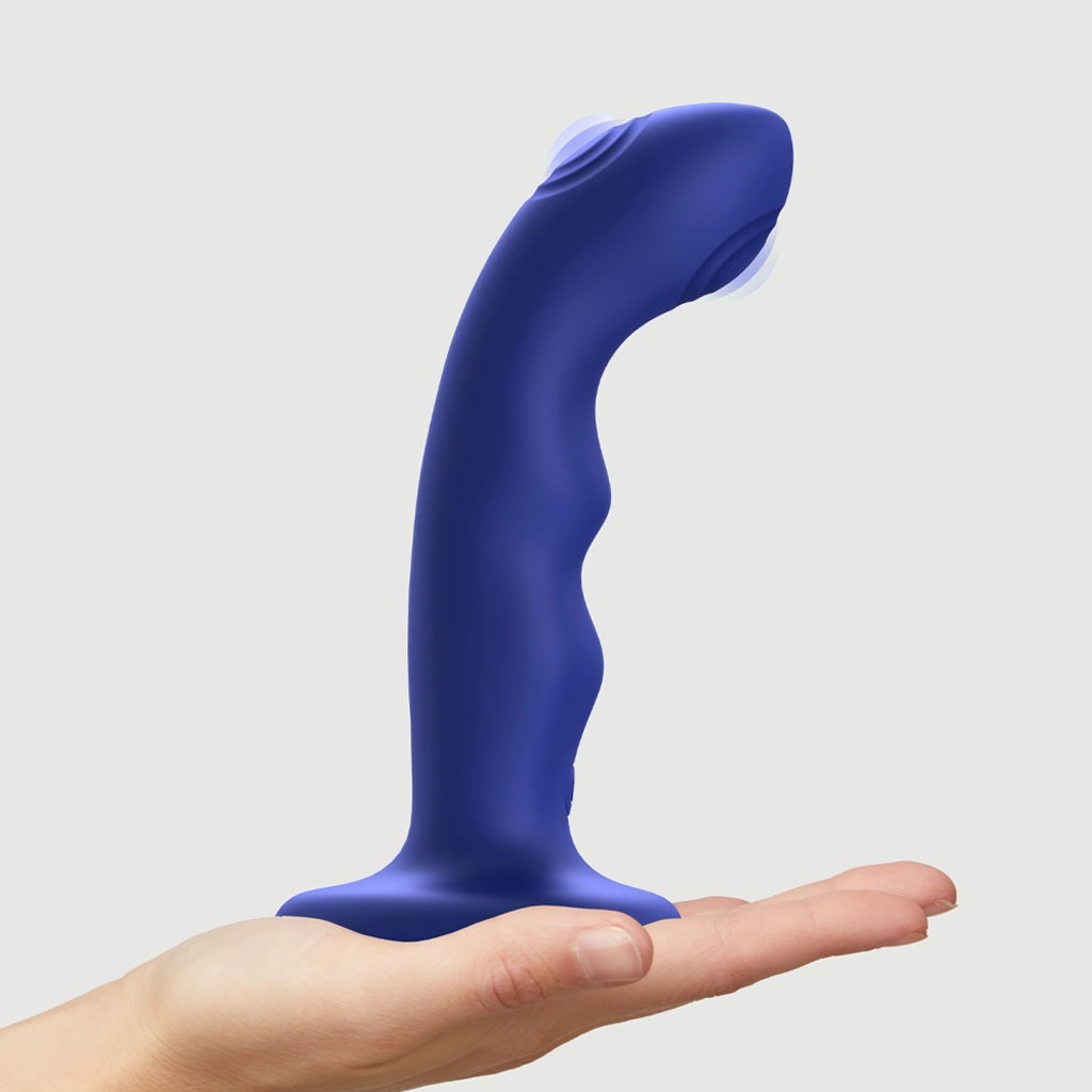 Strap-On-Me – Tapping Dildo Wave Blauw