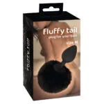 zwarte bunny tail buttplug