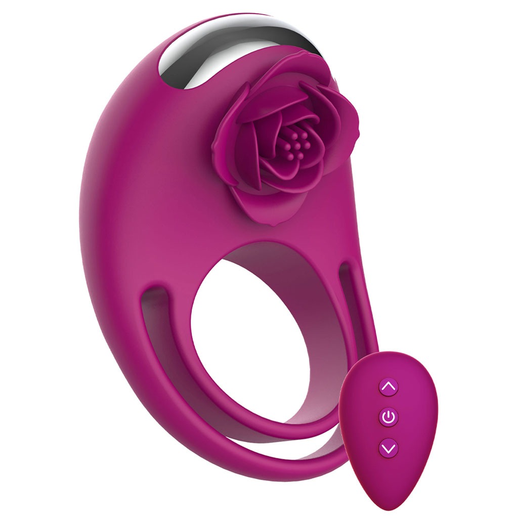 ToyJoy – Roos Vibrerende Cockring met Afstandsbediening