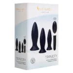 buttplug set in 3 maten met bullet vibrator