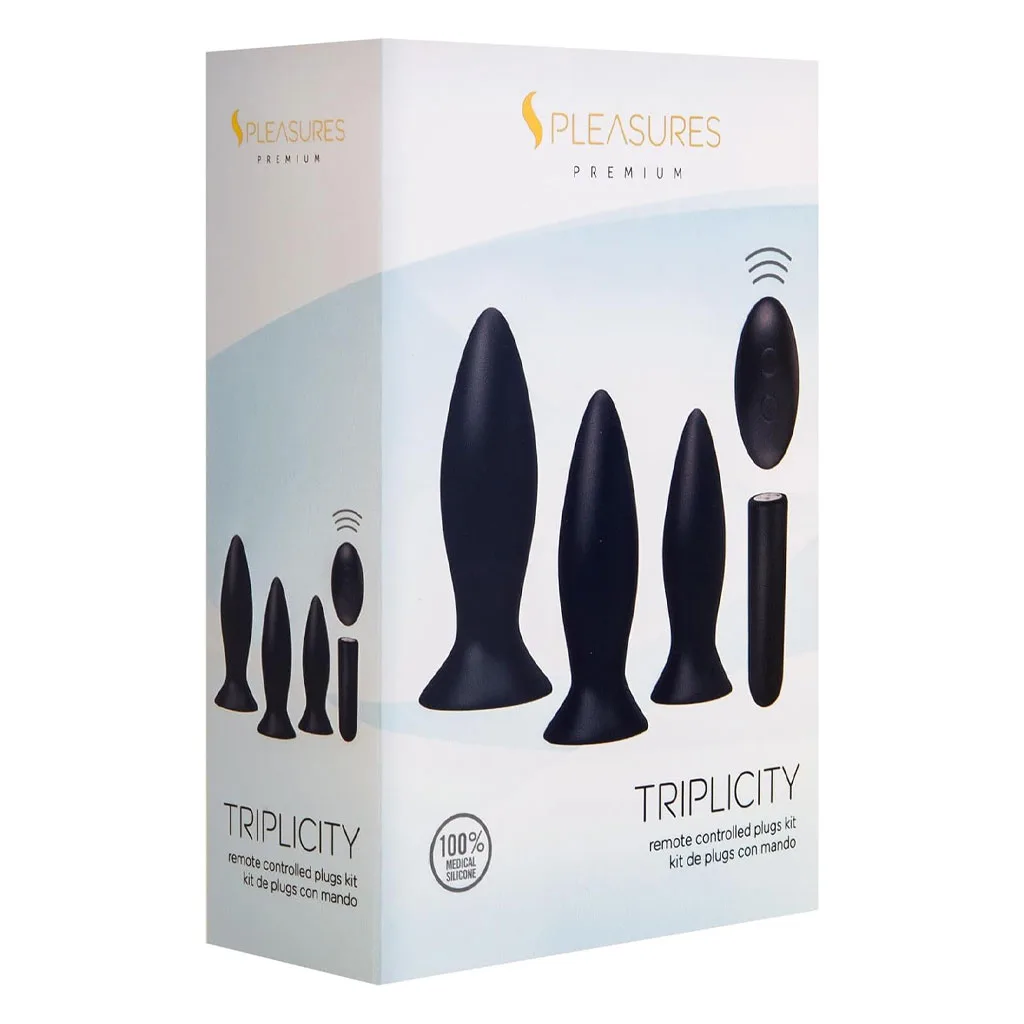 buttplug set in 3 maten met bullet vibrator