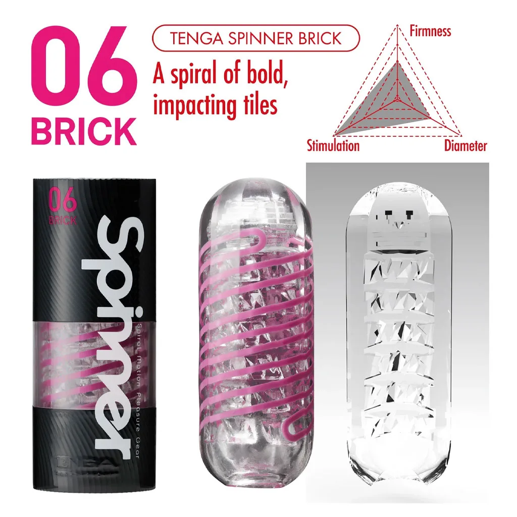 TENGA - SPINNER MASTURBATOR BRICK info