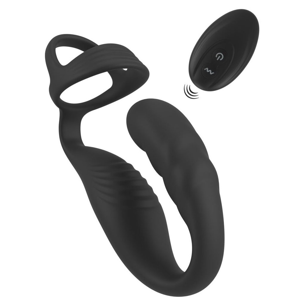 Rebel Men’s Gear – Dubbele Cockring met Prostaat Vibrator