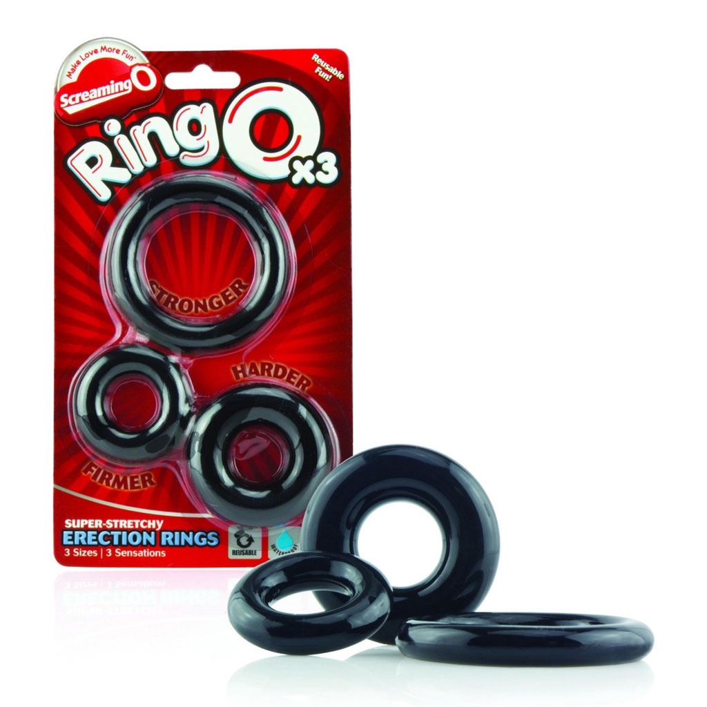 Screaming O – RingO Zwart – 3 Stuks