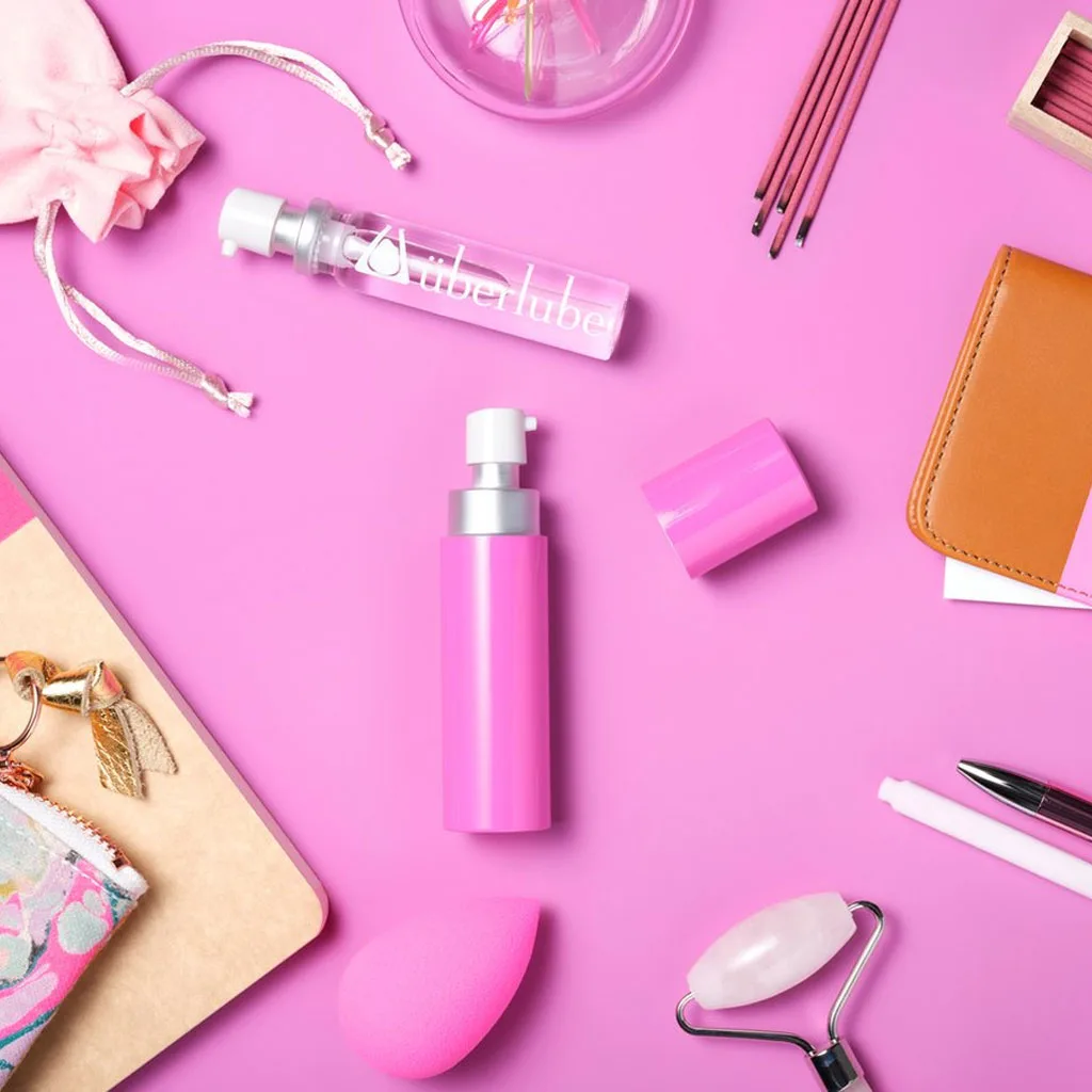 uberlube roze glijmiddel flesje