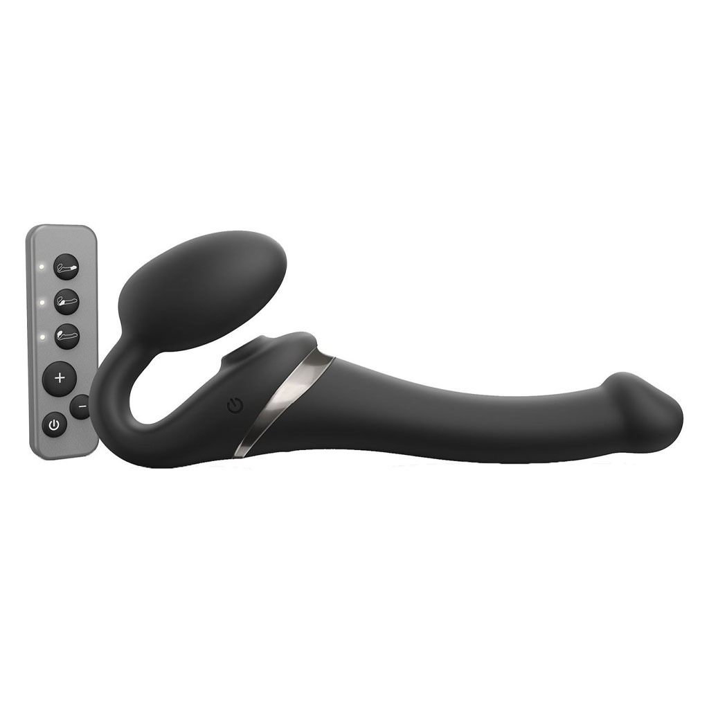 Strap-On-Me – Strapless Strap-On Vibrator met Luchtdruk – Zwart