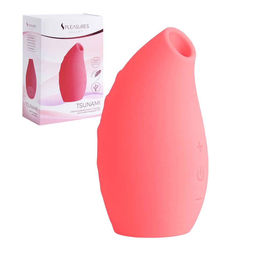 S Pleasures Tsunami – Luchtdruk vibrator Coral