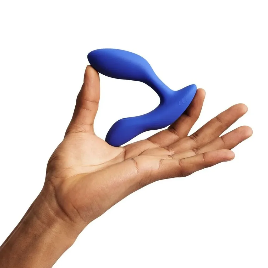 We-vibe Vector + prostaat vibrator blauw hand