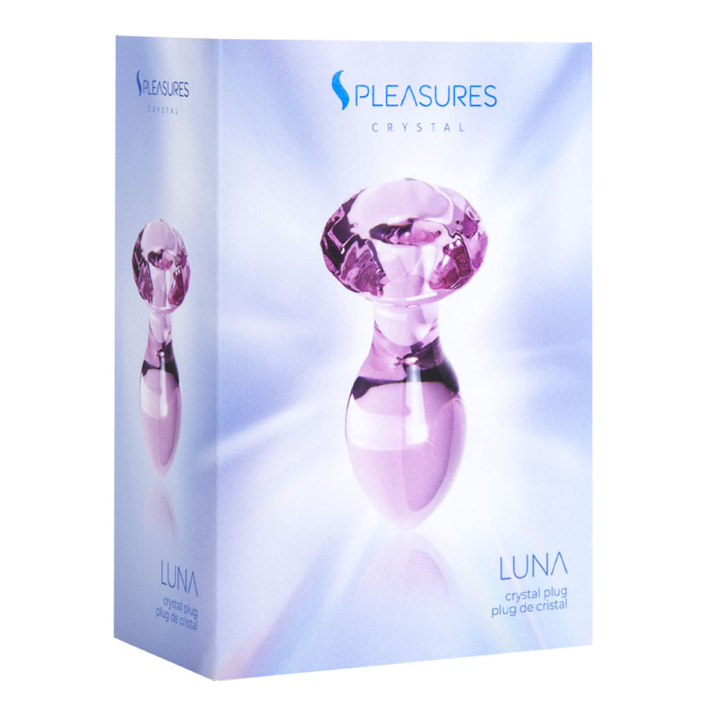 glazen buttplug roze