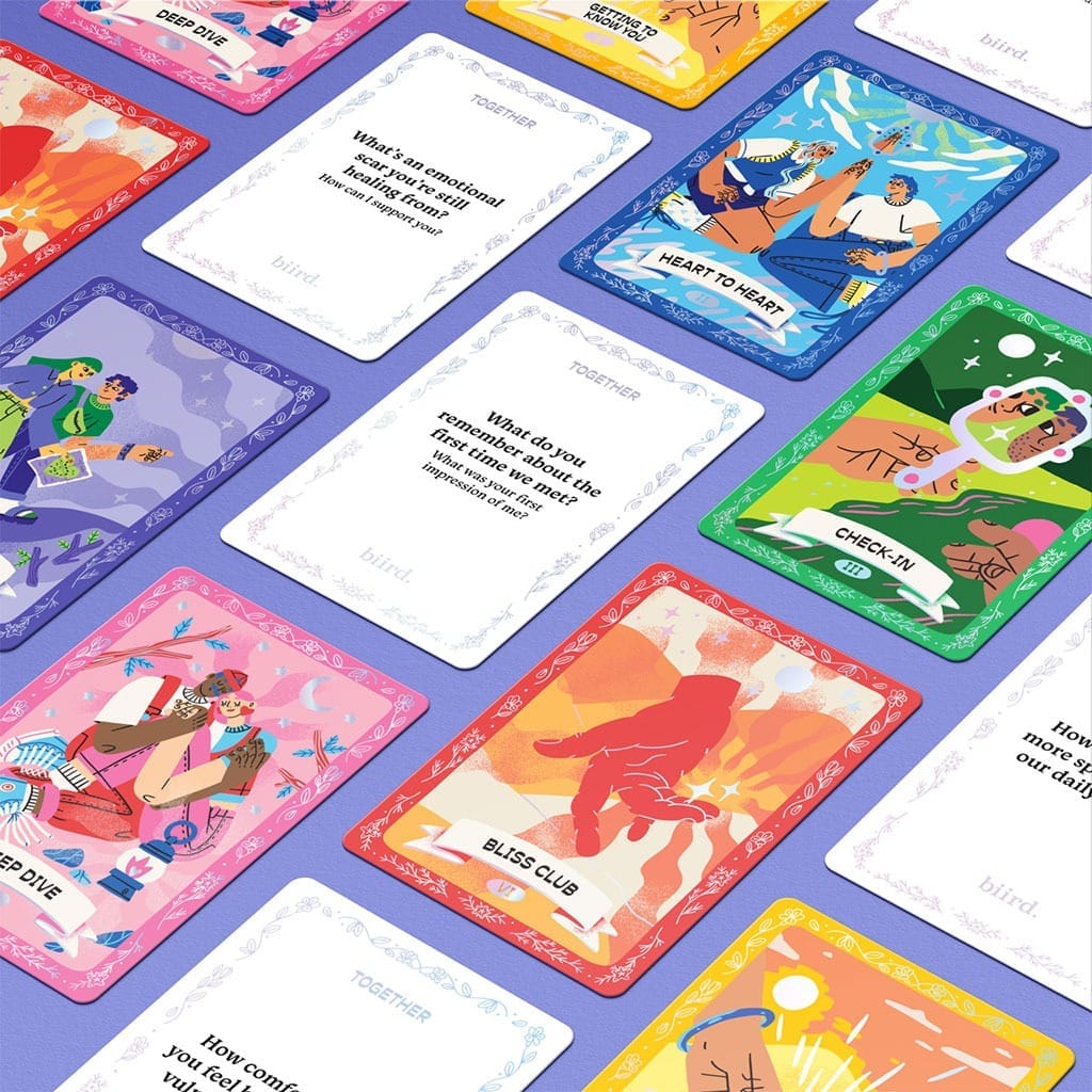 Biird together - spel opdracht kaarten en gesprekskaarten