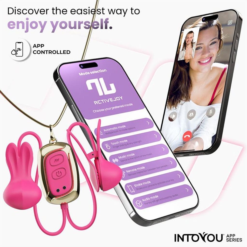 Intoyou Tickly - vibrerende tepelklemmen met app en chat functie