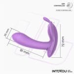 Intoyou Wingy - Draagbare Vlinder Vibrator afmeting