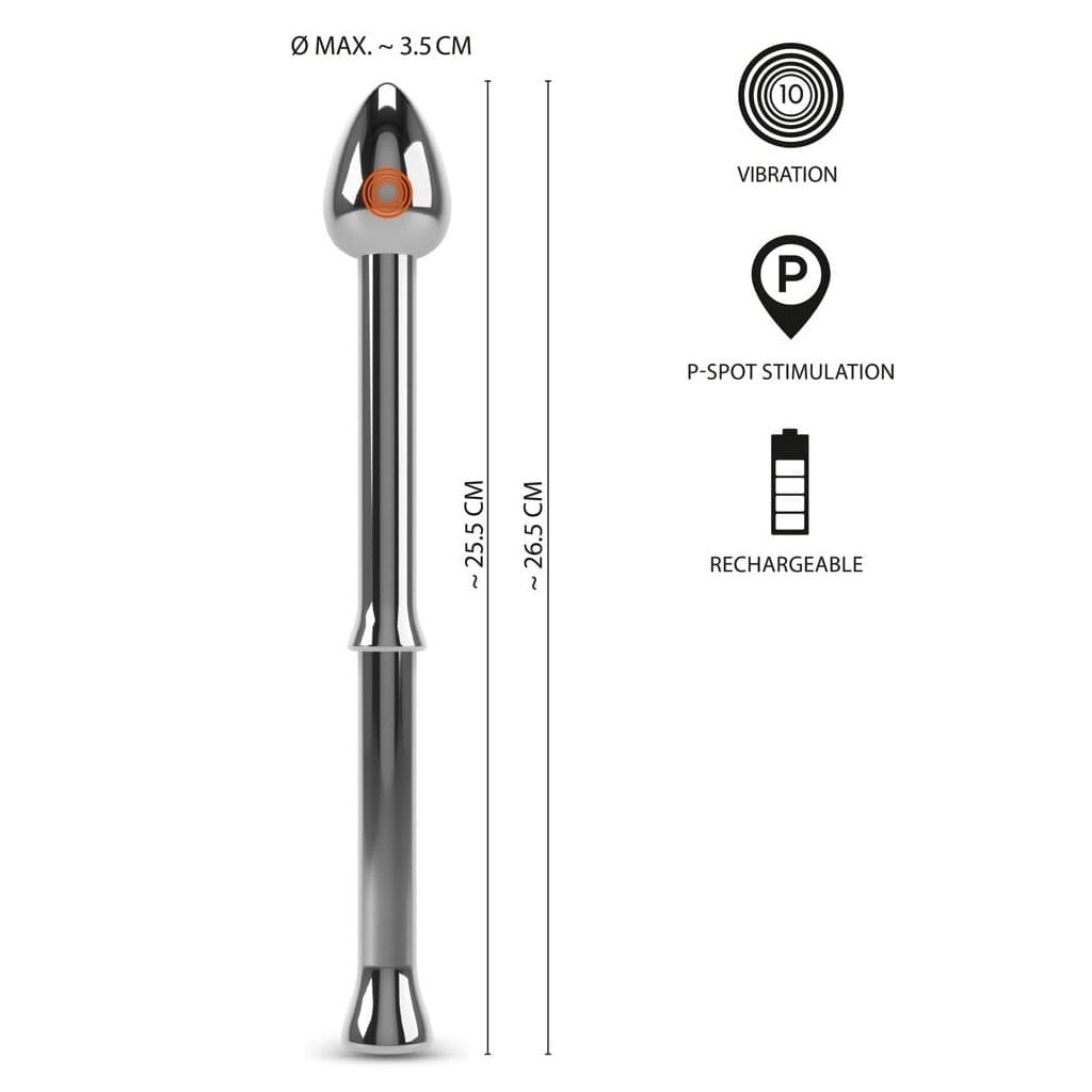 Rebel - Metal Milking Stick Prostaat Vibrator informatie