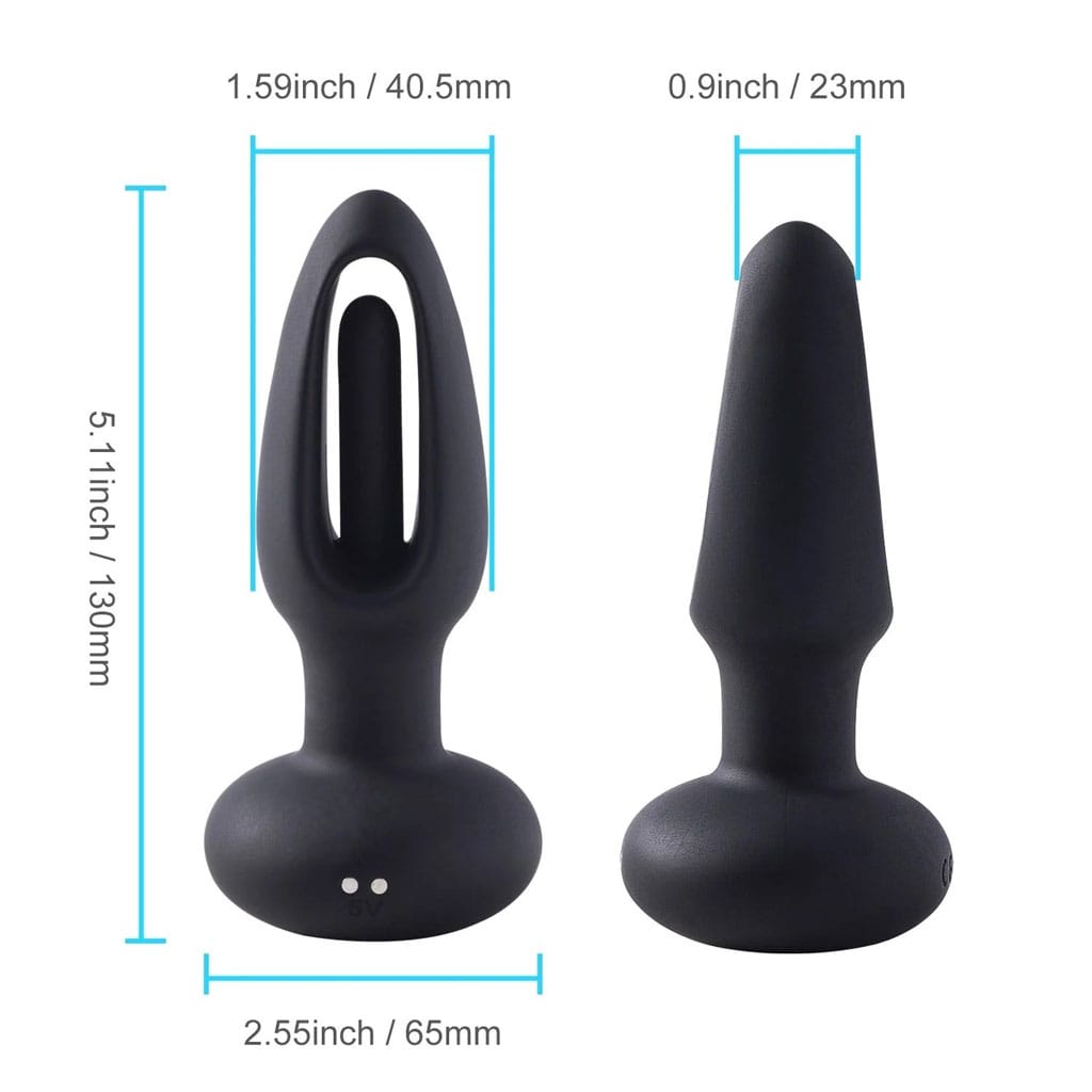 HoneyPlayBox - Snuggy Flapping Vibrerende Buttplug afmeting