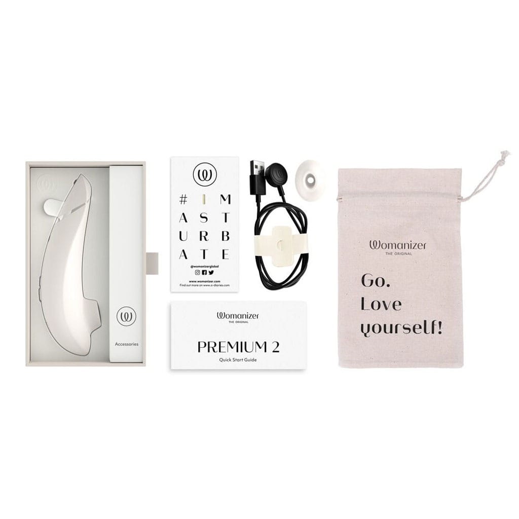 Womanizer - Premium 2 Warm Grijs inhoud
