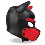 INTOYOU - Dog Mask Rood/Zwart zijkant