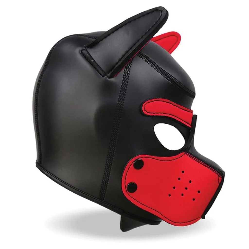 INTOYOU - Dog Mask Rood/Zwart zijkant