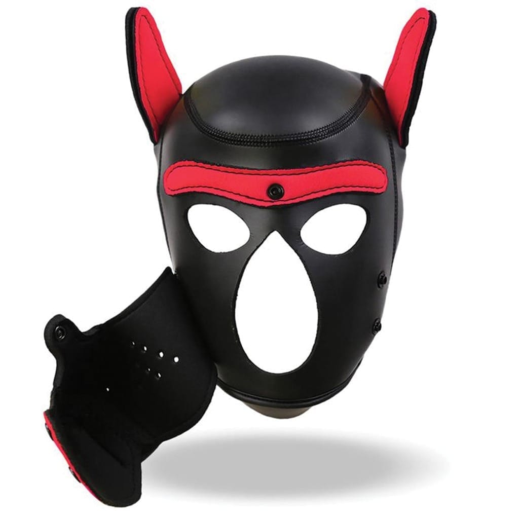 INTOYOU - Dog Mask Rood/Zwart mond