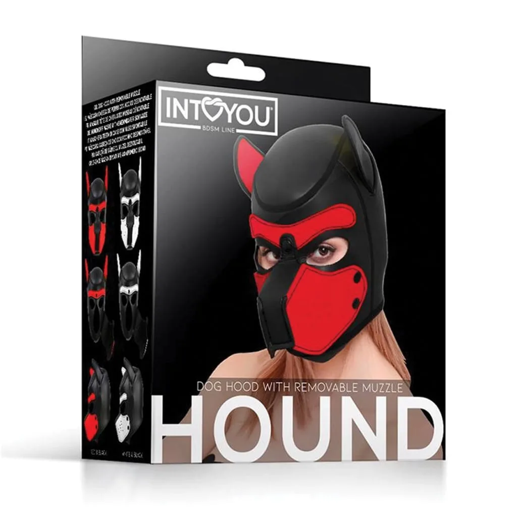 INTOYOU - Dog Mask Rood/Zwart verpakking