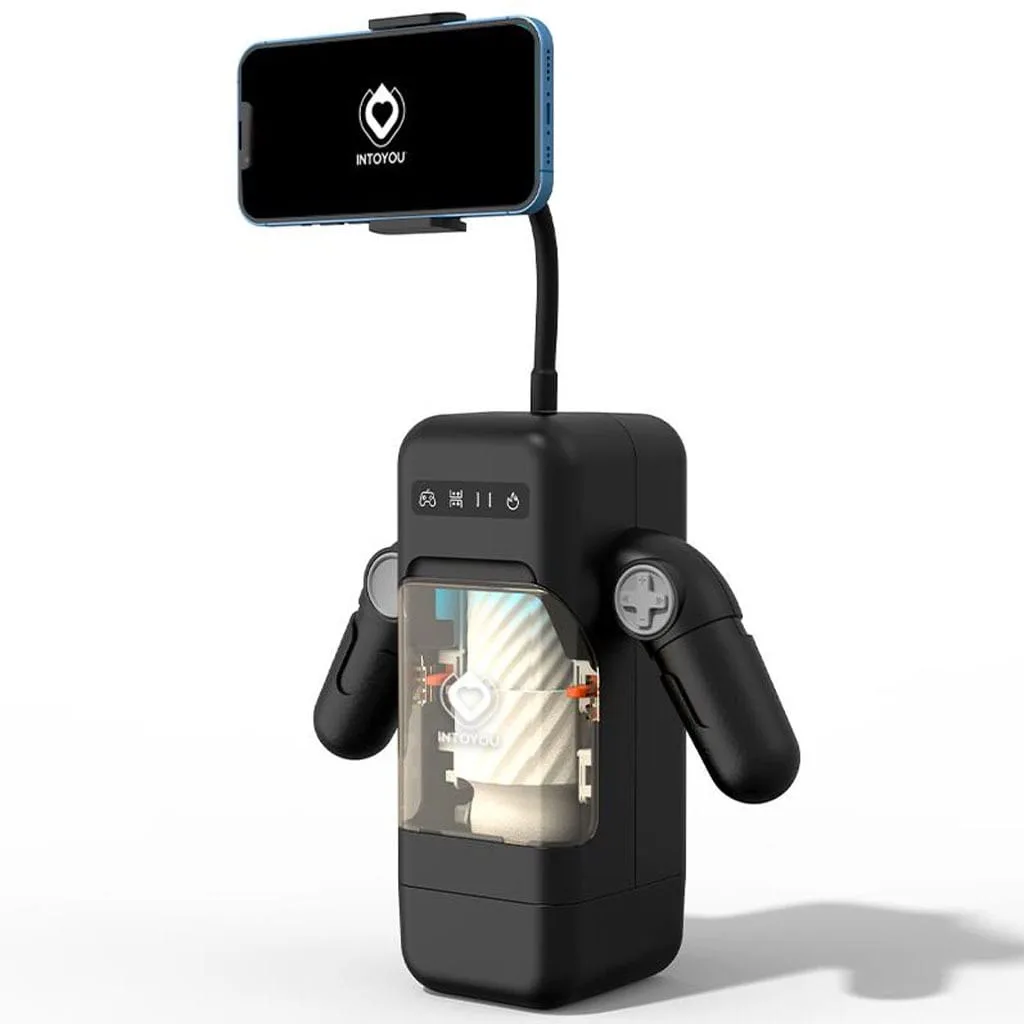 intoyou elon - slimme bewegende vibrerende masturbar met verwarmende functie met mobiel houder