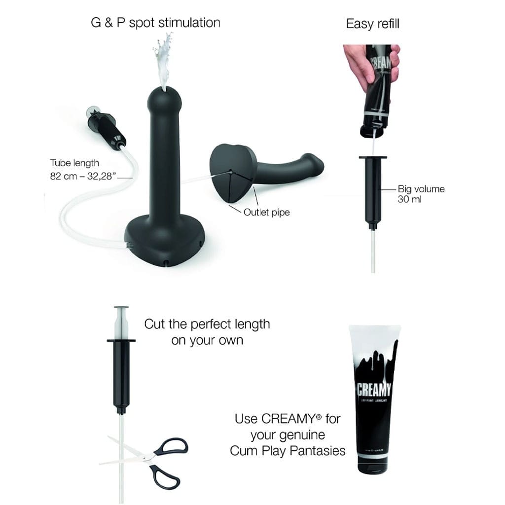 Strap-On-Me - Squirting Cum Dildo Zwart info