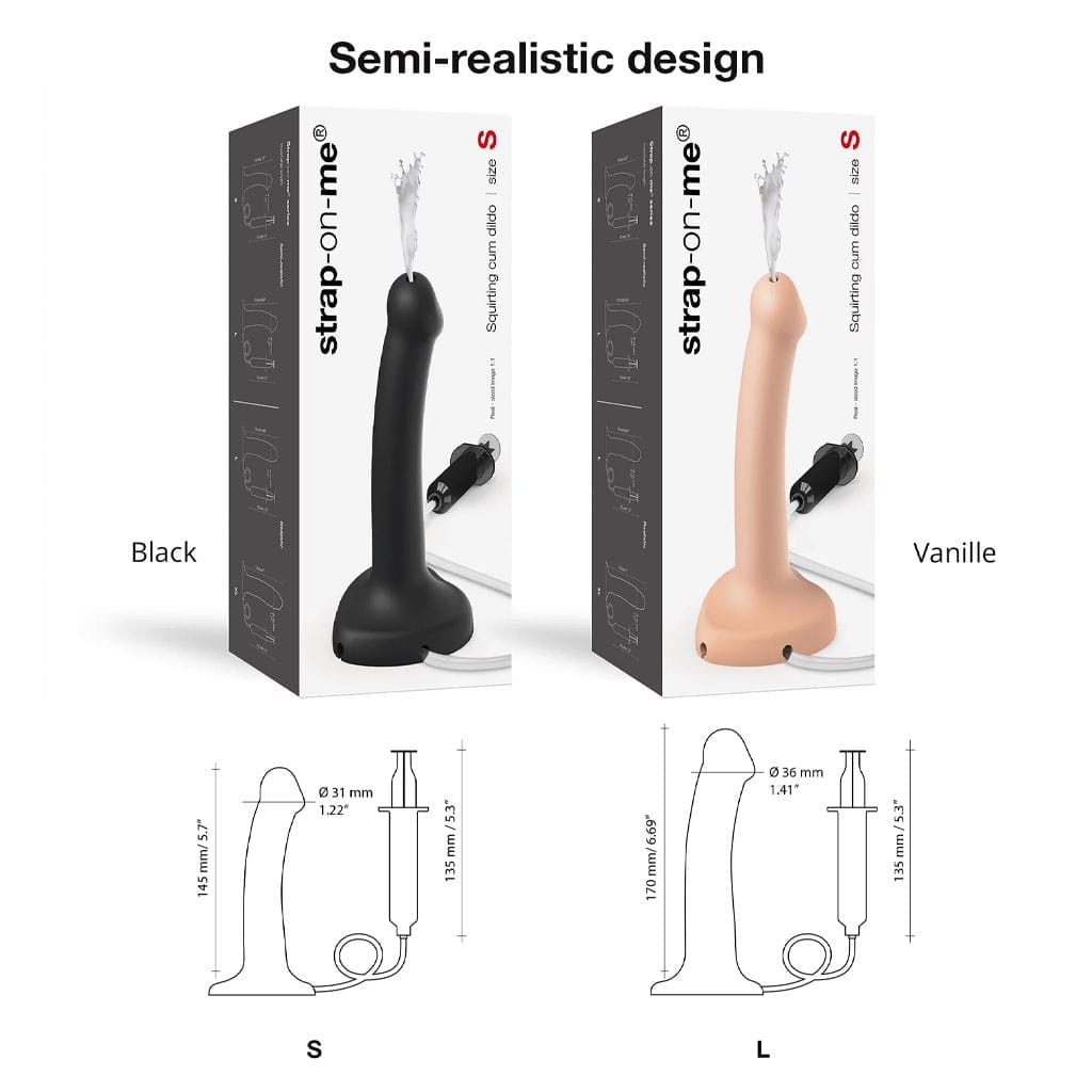 Strap-On-Me - Squirting Cum Dildo Zwart maten