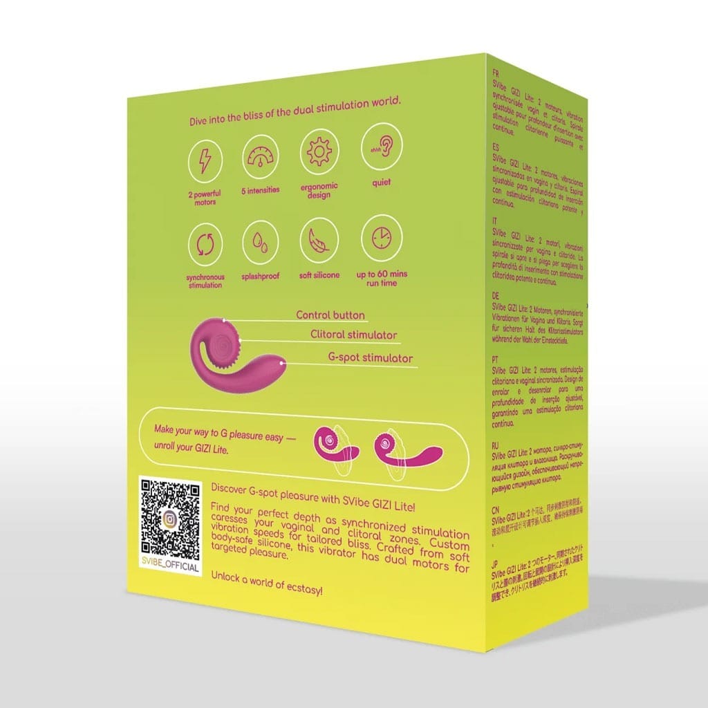 SVibe - Gizi Lite Snail Dual G-Spot Vibrator - Roze info