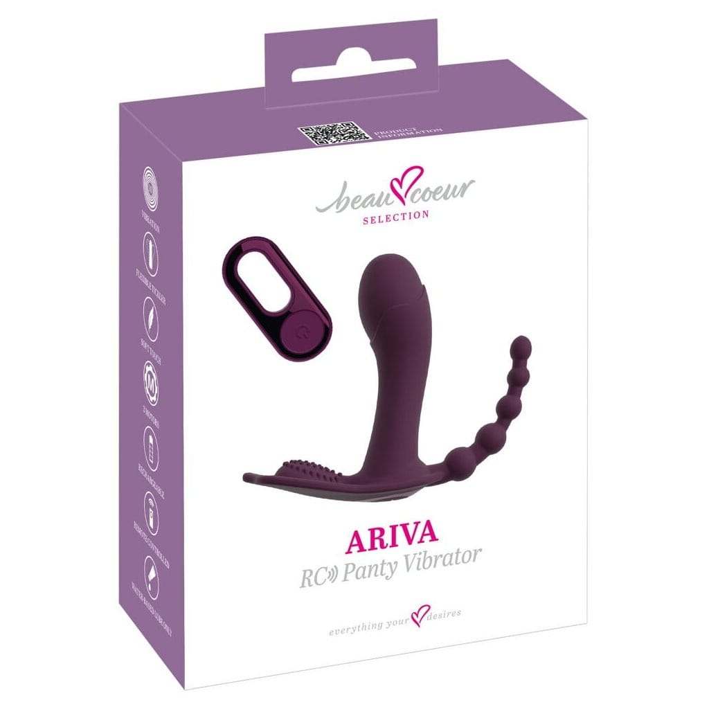 Beau Coeur – Ariva Drievoudige Panty Vibrator met Afstandsbediening verpakking