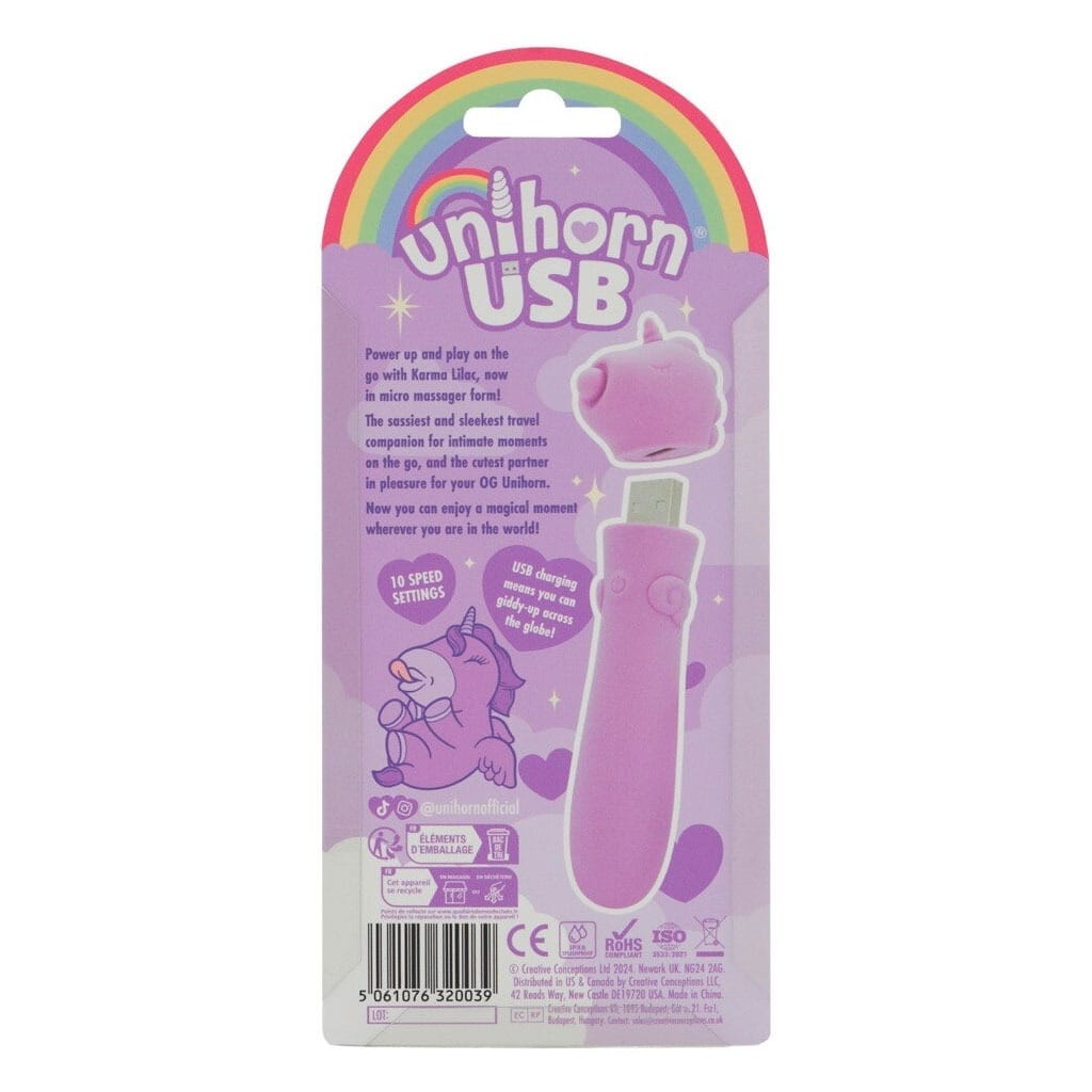 Unihorn - USB Bullet Vibrator Karma Lila info