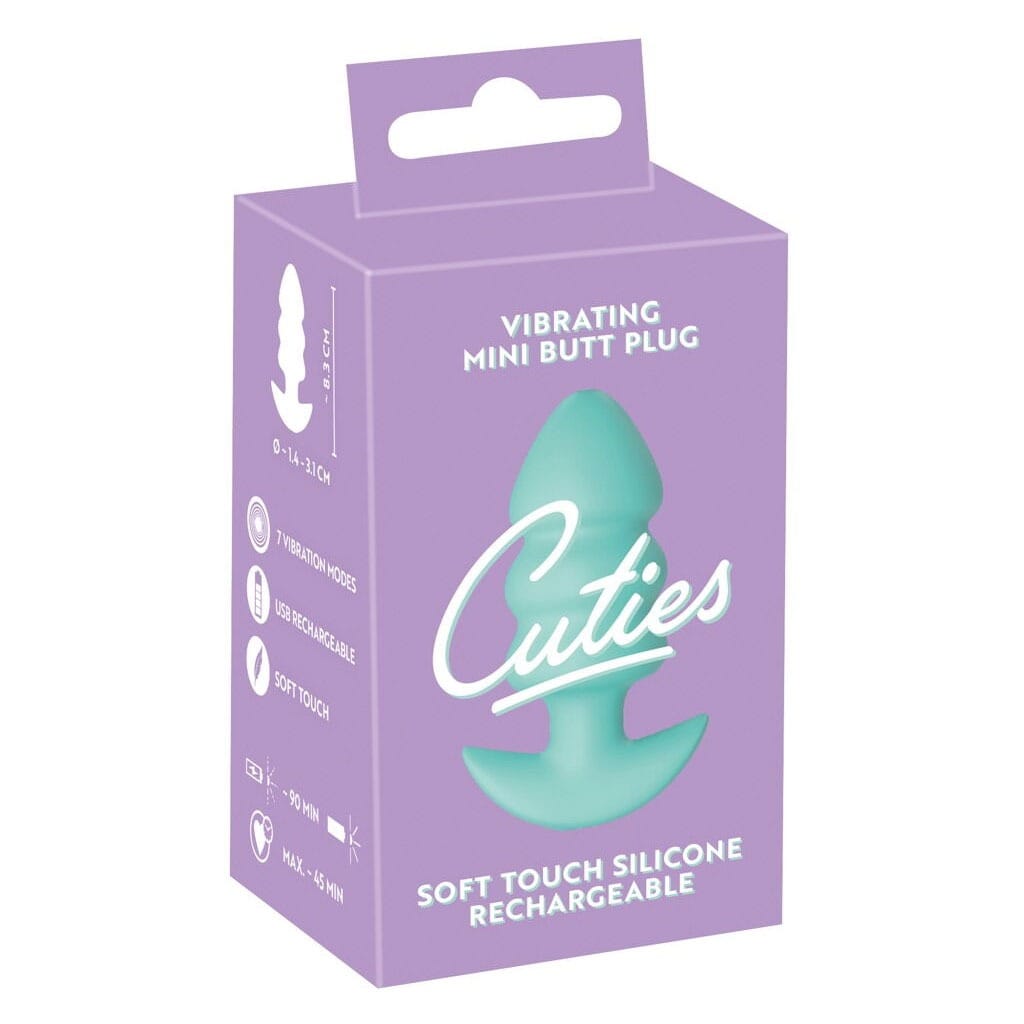 Cuties - Vibrerende Mini Buttplug Turquoise verpakking